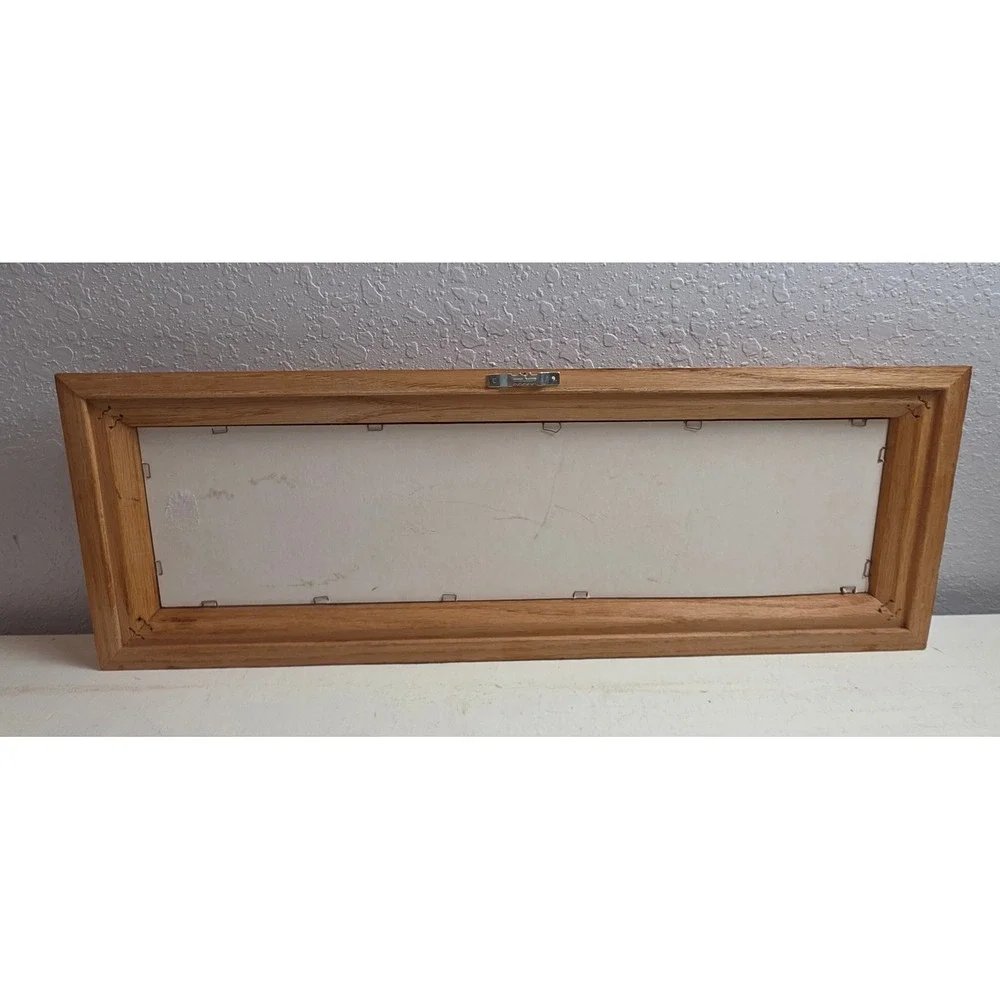 Vintage Mary Ann June Country Kitchen Oak Framed Art Primitive Teddy Bear